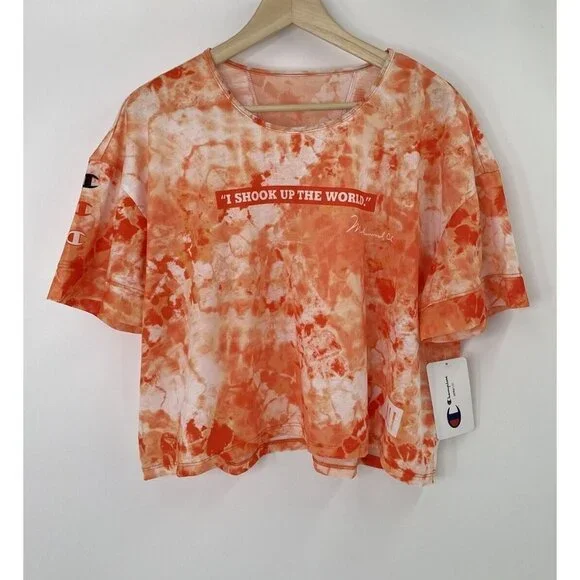 NWT Women’s Champion I Shook Up the World  Muhammad Ali Shirt Workout Cropped XL - Picture 2 of 12